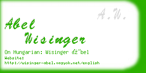 abel wisinger business card